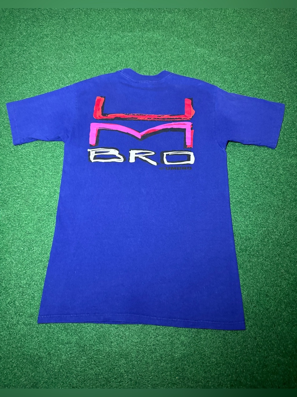 Umbro Vintage T Shirt M/L 19.5x31 Purple Soccer Retro